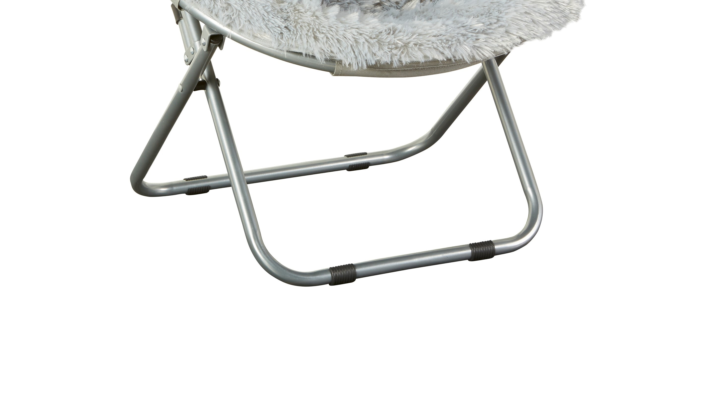 Mainstays Blair Plush Faux-Fur Kids Saucer Chair, Multiple Colors, Multi Color Folding Chair, Round