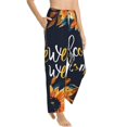 thumbnail image 6 of Salouo Sunflower Welcome A Print Women's Pajama Pants Casual Loose Sweatpants PJs Flowy Pants Drawstring Palazzo for Women Wide Leg Pants Lounge Pajama -XX-Large, 6 of 8