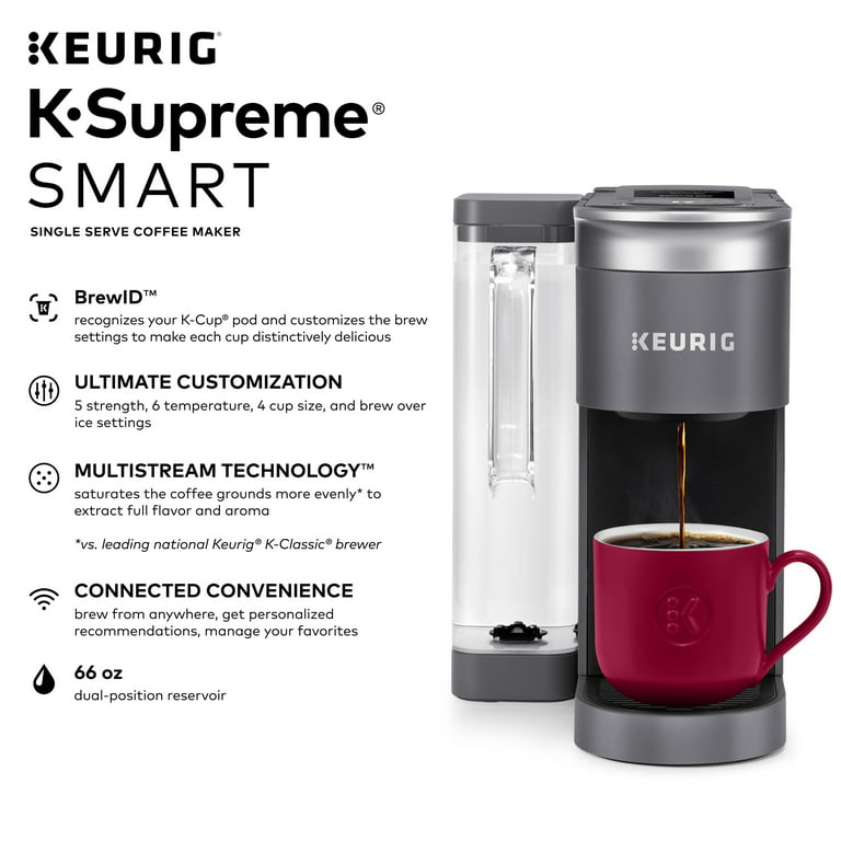 Keurig K-Supreme Smart Single Serve Coffee Maker - Gray