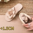 thumbnail image 6 of Xfvqtps Womens Corduroy Open Toe Slide Slippers Warm Flat House Shoes for Bedroom Living Room Fall Winter Cozy Indoor Comfortable Footwear, 6 of 6