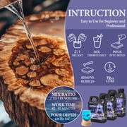 FUNEPOXY 24oz Crystal Clear 2:1 Epoxy Resin Kit, High Gloss & Bubbles Free Resin Supplies for Coating and Casting, Craft Diy, Wood, Table Top, Bar Top, Molds, River Tables