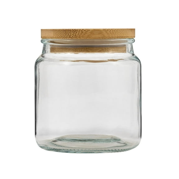 Hello Hobby Glass Jar with Bamboo Lid, 16.9 oz, 1 Piece