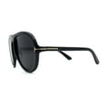 thumbnail image 4 of Womens Oversize Chunky Thick Plastic Racer Fashion Sunglasses All Black, 4 of 4