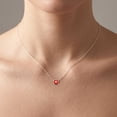 thumbnail image 3 of ChicSilver Pure 925 Sterling Silver Heart Necklace for Women July Created Rubby Red Birthstone Jewelry Graduation Mother's Day Anniversary Birthdaty Gifts for Her Wife Mom, 3 of 9