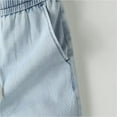thumbnail image 5 of LYMAYTER Men Jean Shorts Summer Lightweight Drawstring Denim shorts Breathable Straight Leg Shorts XS-2XL, 5 of 7