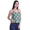 thumbnail image 2 of Moomaya Printed Womens Spaghetti Strap Crop Top Cami Summer Tops, 2 of 5