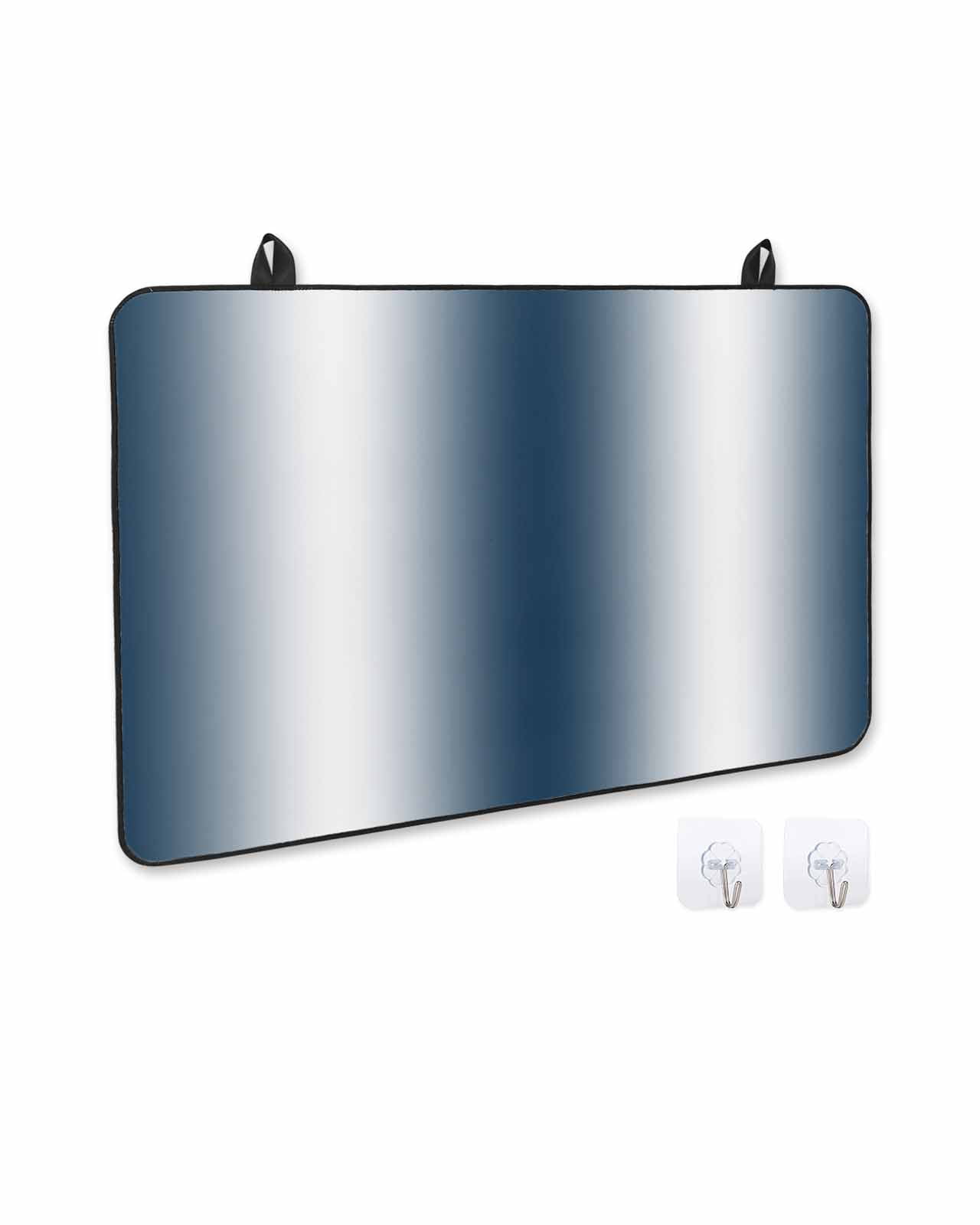 nqOlkjepod Large Induction Cooktop Protector Mat 24"x21", Dark Blue White Ombre Stove Top Covers for Electric Stove, Vintage Chic Gradient Minimalist Stove Burner Cover Mats, Glass Top Stove Cover