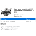 thumbnail image 2 of Water Pump - Compatible with 1987 - 1988 Chevy V20 Suburban 5.7L V8 GAS, 2 of 2