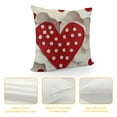 thumbnail image 4 of SHANXI  Valentines Day Pillow Covers ,Polka Dots Red Heart Decor Holiday Farmhouse Pillow Case Gifts Decoration for Home Sofa Couch 24x24in, 4 of 5