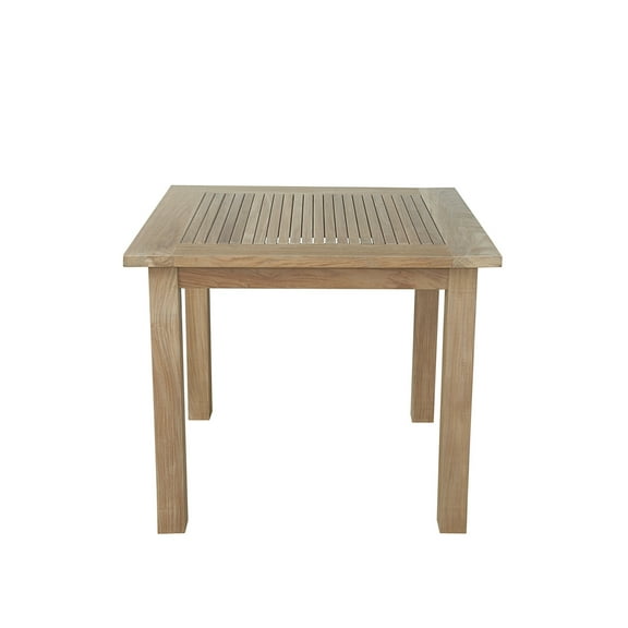 Modern Square Teak Bistro Table - Outdoor Patio Table, 35" x 35" - Perfect for Small Spaces