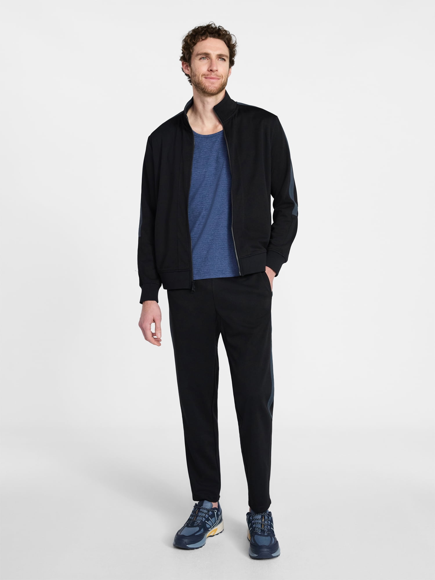 Athletic Works Men's and Big Men's Tricot Track Jacket, Sizes S-3XLT