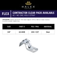 thumbnail image 5 of Halex - Conducto de metal flexible (FMC) de 3/8 de pulgada - Correas de 1 orificio - 62180B - 200 por paquete - Plata, 5 of 5