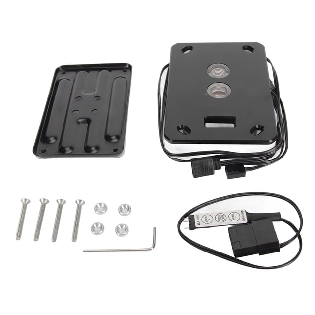 Bloque de refrigeración por agua para CPU de PC con pantalla de temperatura, cobertura total, conector 2 G1/4, gran transitabilidad para bloque de agua AM4