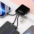 thumbnail image 2 of Mini Power Bank, 20000mah Portable Charger Built In 3 Output And 1 Input Cables, External Battery For Smartphones, Tablets And More-black_xush, 2 of 4