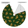 thumbnail image 2 of KLL 30" Christmas Tree Skirt Hohey Bee Xmas Tree Skirts Mat for New Year Xmas Holiday Party Indoor Outdoor Home Decoration, 2 of 7