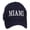 Navy, variant on City of Miami Embroidered Cotton Cap - Black OSFM