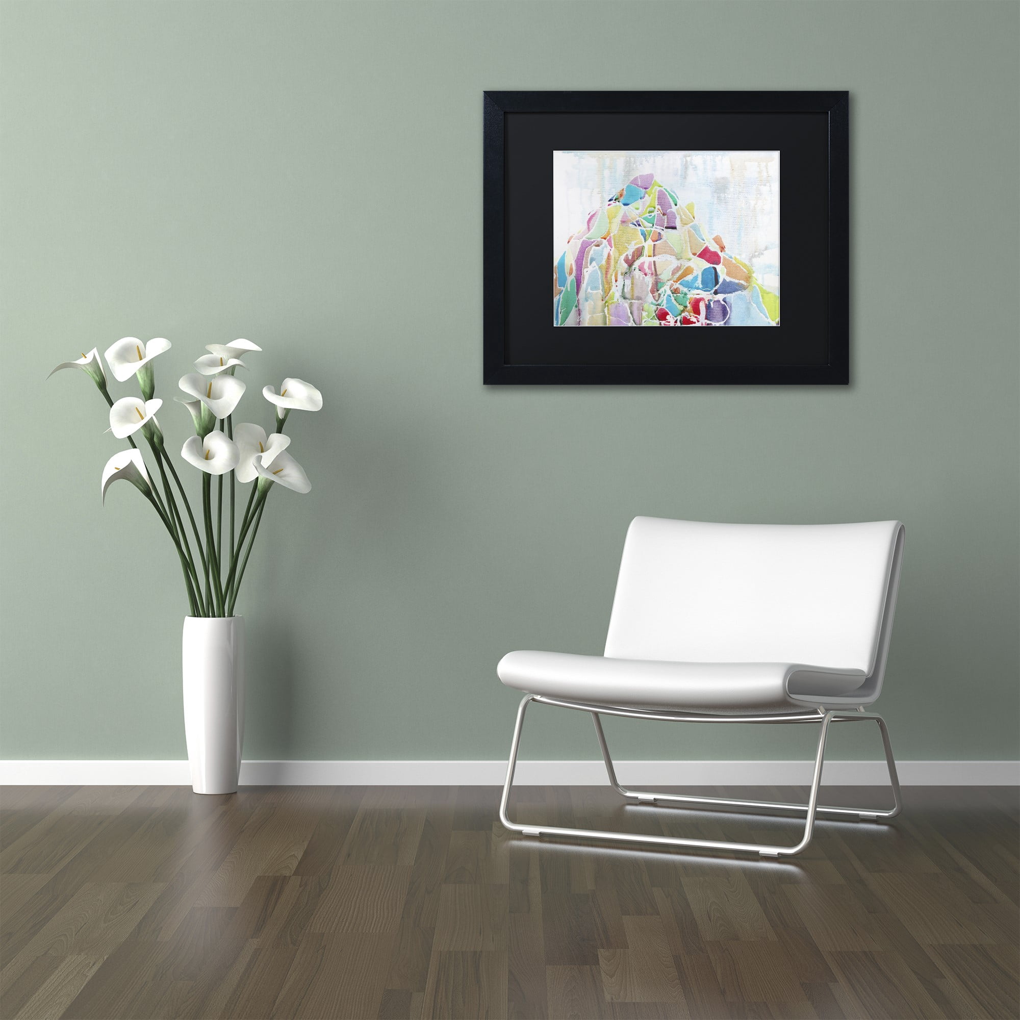 Trademark Fine Art "Mount Blackburn" Canvas Art by Lauren Moss Black Matte, Black Frame