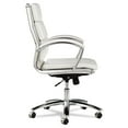 thumbnail image 2 of Alera Neratoli Mid-Back Slim Profile Chair, Faux Leather, Up to 275 lb, 18.3" to 21.85" Seat Height, White Seat/Back, Chrome, 2 of 8