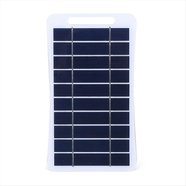 Panel Solar Portátil de 2 W y 5 V para Carga Rápida de Teléfonos Móviles. Minicargador Solar para Exteriores. Placa de Celdas Solares Portátil para Exteriores.
