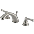 thumbnail image 2 of Kingston Brass KB968FL Deux Poignées 4 à 8 Po Mini Robinet de Toilette Répandu avec Pop-up de Détail, 2 of 4