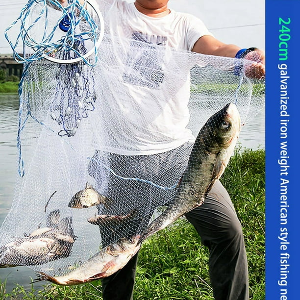 Fishing Net, 0.5 Finger Small Mesh Fishing , Cast Hand Throw Fishing For  Saltwater Freshwater For Bait Fish 