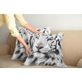 thumbnail image 3 of Ambesonne Black White Throw Pillow Cover 2 Pack, Winter White Tiger, 20", White Black and Grey, 3 of 6