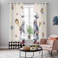 thumbnail image 6 of Kitchen Curtains 84 Inch Length 2 Panels, Black White Vintage Gnomes Grommets Window Treatment Curtain, Checkered Retro Art Rustic Thermal Curtains Drapes for Living Room/Bathroom, 6 of 9