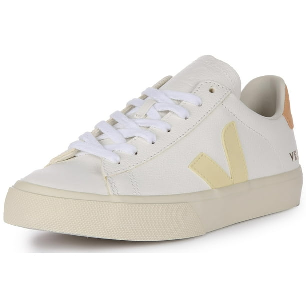 Tenis Veja Campo para mujer, blancas, sol, melocotón,