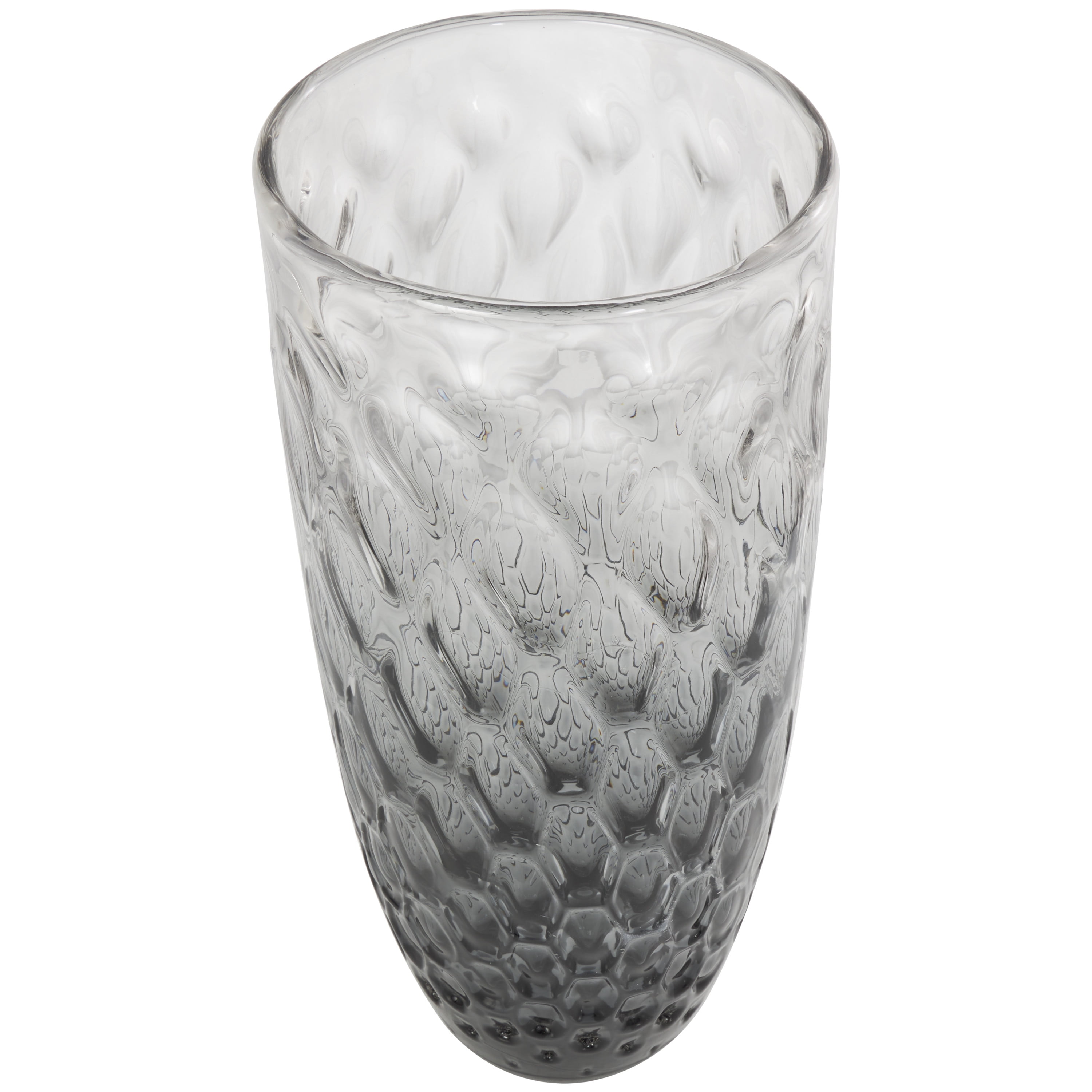 DecMode 24" Handmade Ombre Black Glass Vase