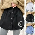 thumbnail image 4 of Gibobby Falda de tul Minifalda interior para mujer, falda inferior, falda de extensión de camisa de barrido con botones, extensión de camisa, parte superior inferior(Negro, XL), 4 of 5