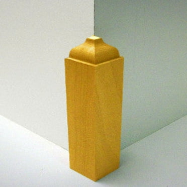 Poplar Baseboard Outside Corner Block 1-3/8" Square x 8-1/2" Tall EWBB83