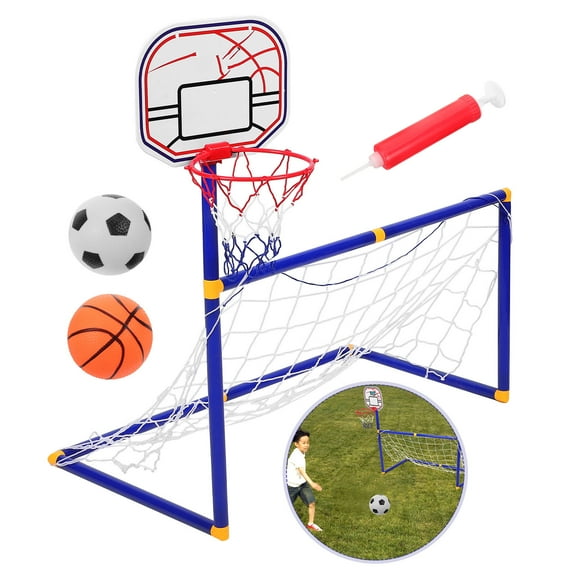 Raindrops Portable Soccer Goal and Basketball Hoop Set, Assorted Colors, 1 Piece for Sports Training