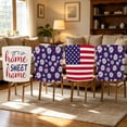 thumbnail image 4 of Patriotic Chair Covers Set of 4 for Independence Day and Memorial Day Decorations, American Flag Design Polyester Chair Back Covers for Home Kitchen Dining Party Holiday, 4 of 6