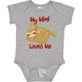 thumbnail image 3 of Inktastic My Mimi Loves Me Sloth Boys or Girls Baby Bodysuit, 3 of 5