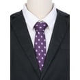 thumbnail image 4 of INSPIRE CHIC Men's Dots Ties Self-Tied Necktie 3.1" Width Satin Tie for Wedding Classic Purple One Size, 4 of 4