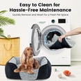 thumbnail image 2 of Washable Dog Bed with Removable Cushion for Medium Small Dogs Easy to Wash Pet Sofa Bed with Side Rectangle Bolster Cat Bed Calming Cuddle Puppy Bed Slip Bottom CM, 2 of 6