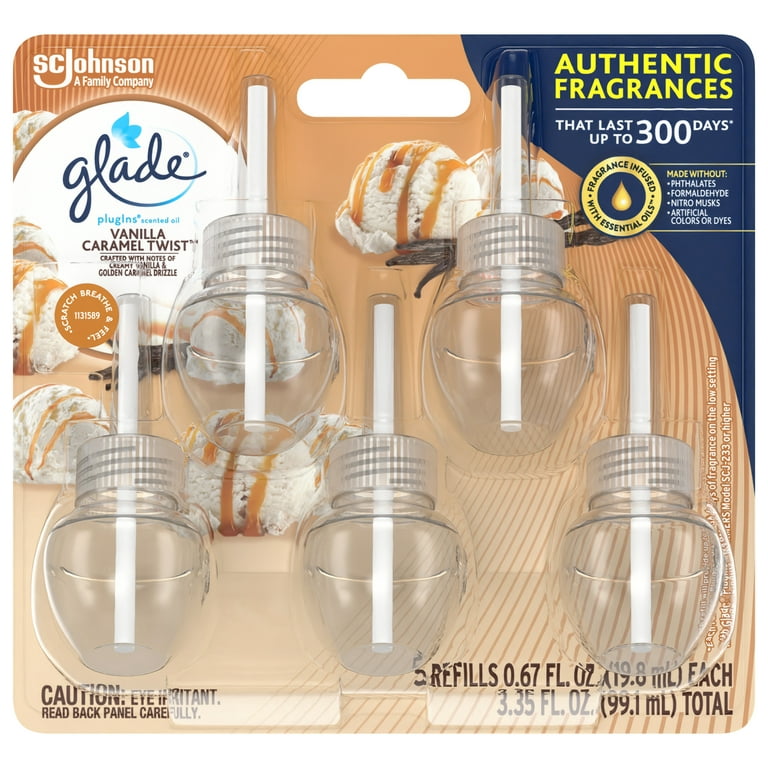 Glade PlugIns Refill 2 ct, Clean Linen, 1.34 FL. oz. Total, Scented Oil Air  Freshener Infused with Essential Oils