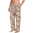 thumbnail image 6 of Gukieu Rose Flowers Print Men's Home Trousers, Elastic Drawstring Home Pajamas Clothing Suitable for Adult Men-Large, 6 of 6