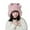 Pink, variant on ShomPort 4-10 Years Christmas Fleece Caps for Little Girls Ear-Covering Stylish Beanies with Cute Ear Winter Casual Hats