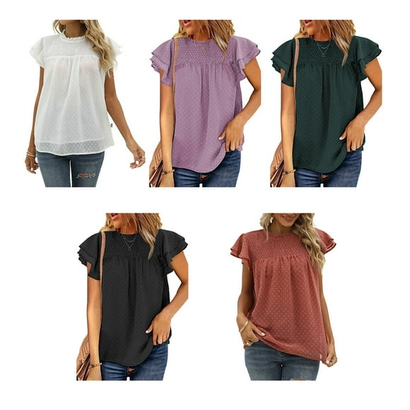 Blusa holgada de color sólido para mujer Minnieouse XL