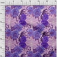 thumbnail image 2 of oneOone Cotton Poplin Medium Purple Fabric Chevron|Leaves & Floral Watercolor Diy Clothing Quilting Fabric Print Fabric By Yard 56 Inch Wide, 2 of 4