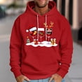 thumbnail image 2 of GuangCheng Mens Christmas Printed,Hooded Sweatshirts,Drop Shoulder,Drawstring,Long Sleeve,Thick Soft,Pullover Hoodies Coats, 2 of 3
