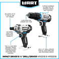 HART 20Volt Cordless Drill and Impact Combo Kit with (2) 1.5Ah Lithium