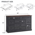 thumbnail image 7 of SinCiDo Farmhouse Buffet Cabinet, 60" Storage Cabinet w/9 Drawers, Grey, 7 of 7