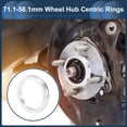 thumbnail image 2 of Unique Bargains Car Wheel Hub Centric Rings Wheels Center Shaft Shock Absorbing Hubrings Aluminium Alloy Silver Tone Durable OD 71.1mm to ID 56.1mm, 2 of 7