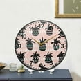 thumbnail image 5 of Pink and Black Pineapple Pattern Wall Clock Silent Non Ticking 12 Inch Round Easy to Read for Home Office School Clock, 5 of 7