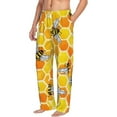 thumbnail image 6 of Logiee Honeycombs Print Pajama Pants for Men,Men’s Pajama Bottoms,Mens PJ Pants with Pockets & Button Fly-XX-Large, 6 of 6