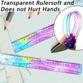 thumbnail image 6 of LKWLPD Flexible Ruler, 30cm/12inch Plastic Ruler Shatterproof Straight Edge Ruler Bendable Safe Soft Gradient Colored Flex Ruler with Centimeter and Inch Scales for Classroom Office, 6 of 6