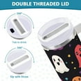 thumbnail image 3 of Yayeee 40oz Stainless Steel Tumbler with Straw and Handle Double-Wall Insulated Travel Water Bottle, Colorful Halloween Ghost, 3 of 8
