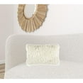 thumbnail image 6 of Long Ivory Shag Throw Pillow, 6 of 7